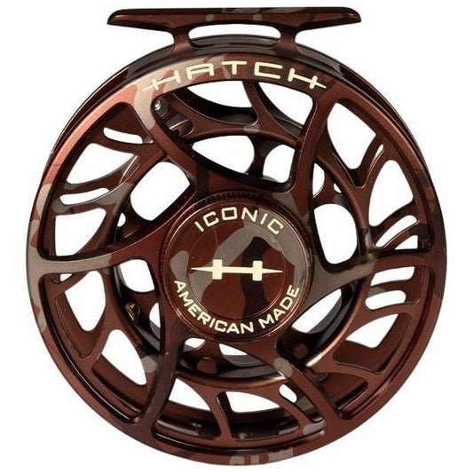Hatch Custom Camo Iconic Large Arbor Fly Reel 7 Plus